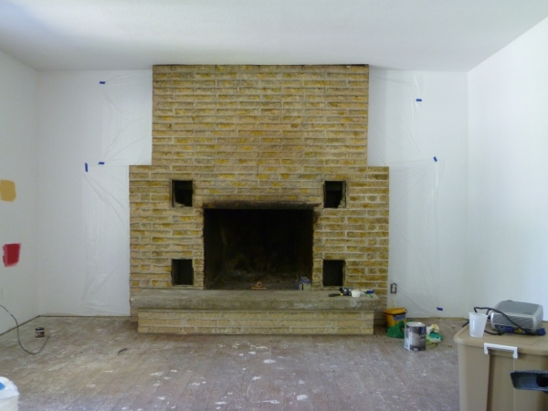 Fireplace after cleaning